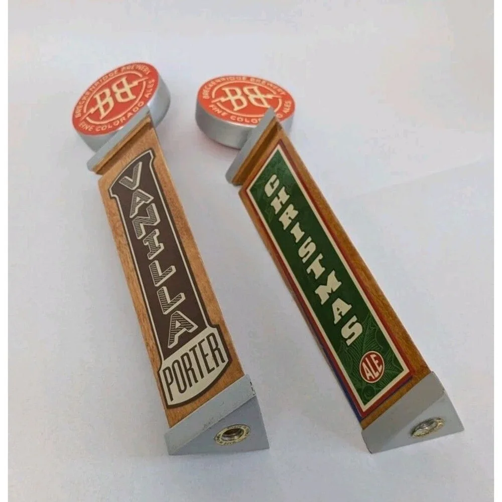 2 Breckenridge Brewery Christmas Ale Tap Handle Vanilla Porter Keg Mancave